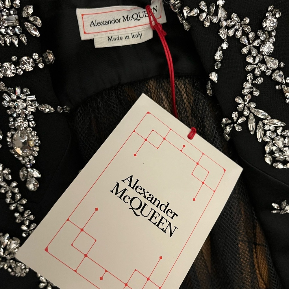 ASO Lady Gaga Alexander McQueen SS22 Embellished Hybrid Jacket/Dress, sz IT40 - Picture 13 of 16